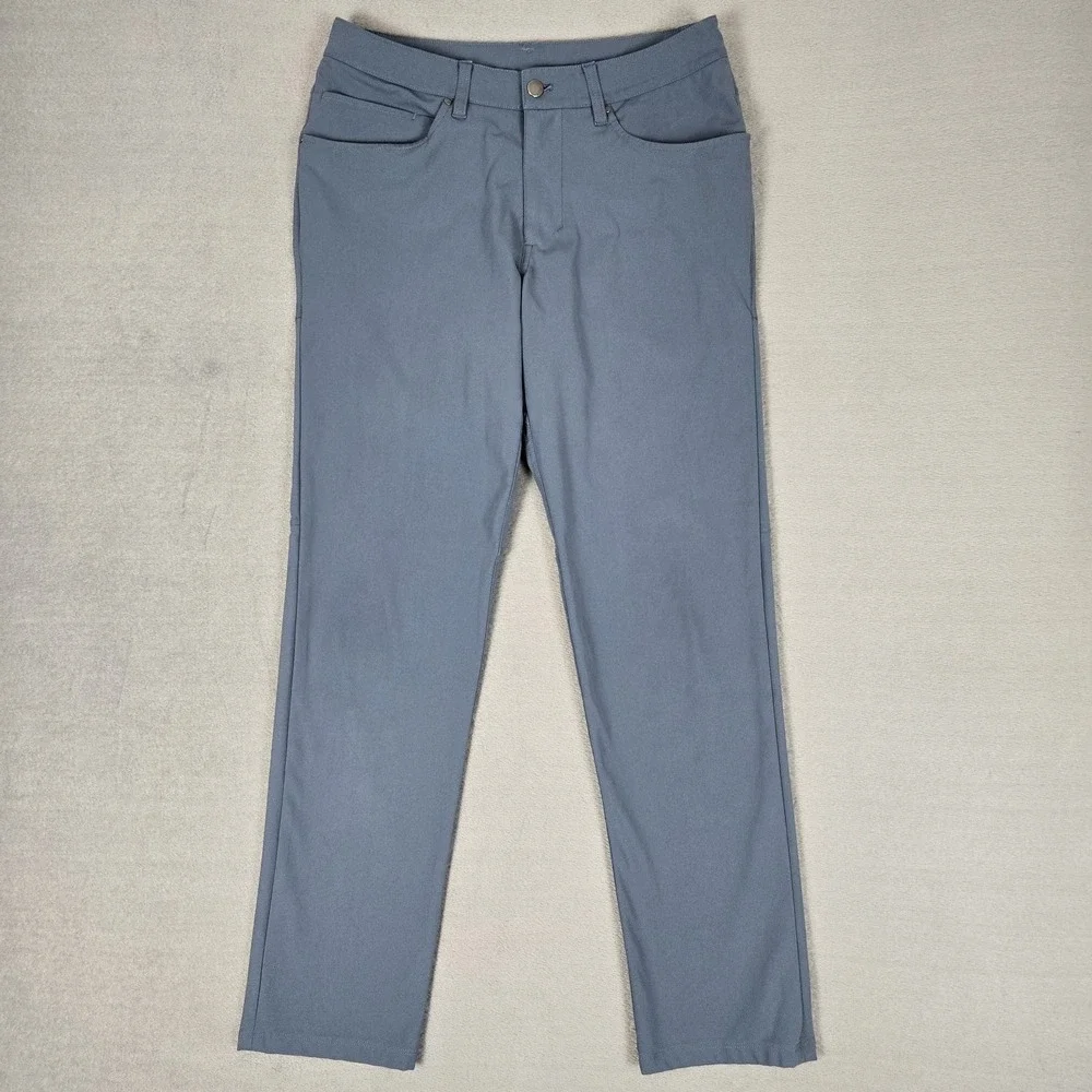 Lululemon ABC Classic-Fit Pants Mens 30x31 Warpstreme Chino Work Blue M5967S